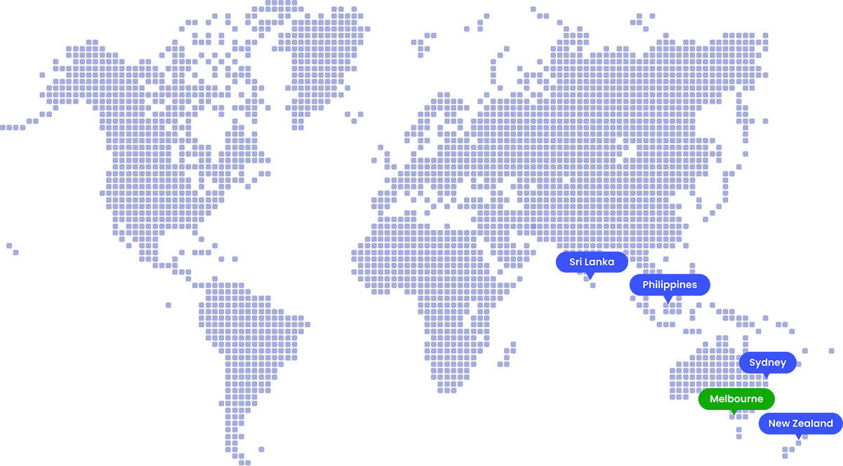 World map showing 9Byte's global locations